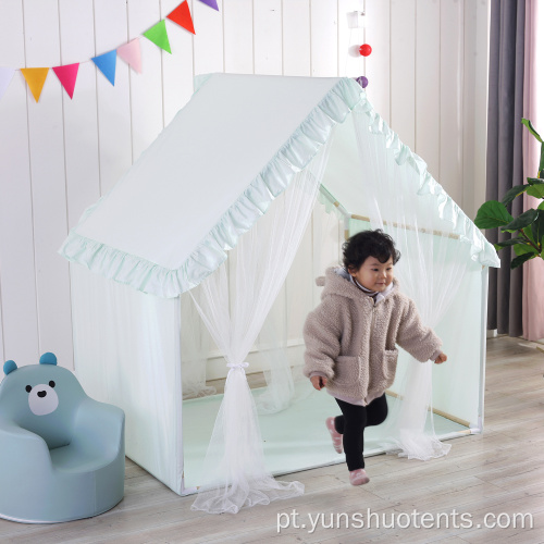 Tenda infantil de brinquedo de madeira de algodão para crianças